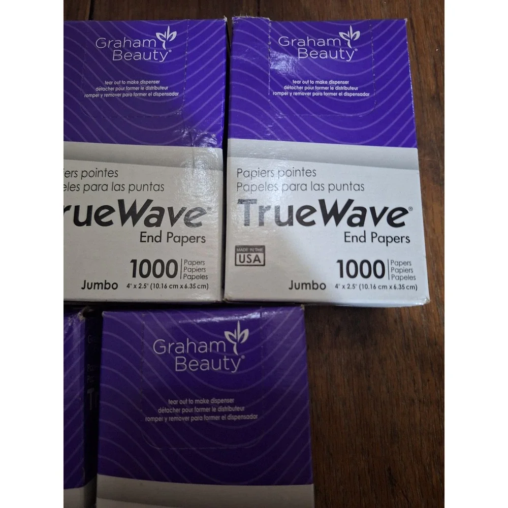 Graham Beauty TrueWave End Papers 5000ct Jumbo & Diane Cold Wave Rods 12pk White